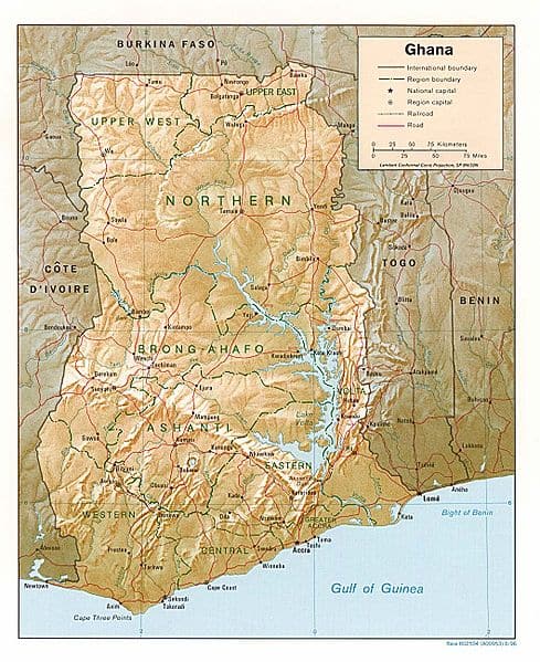 Ghana Rivers Map Ghana | Wohin-Auswandern.de