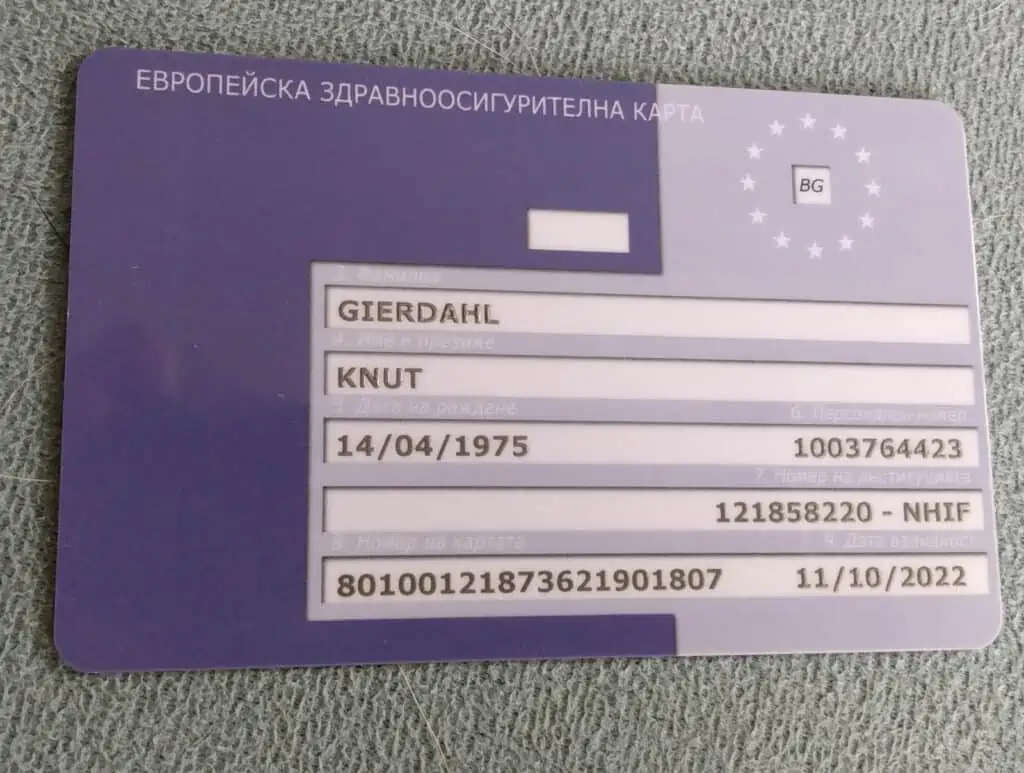 Europäische Krankenkarte