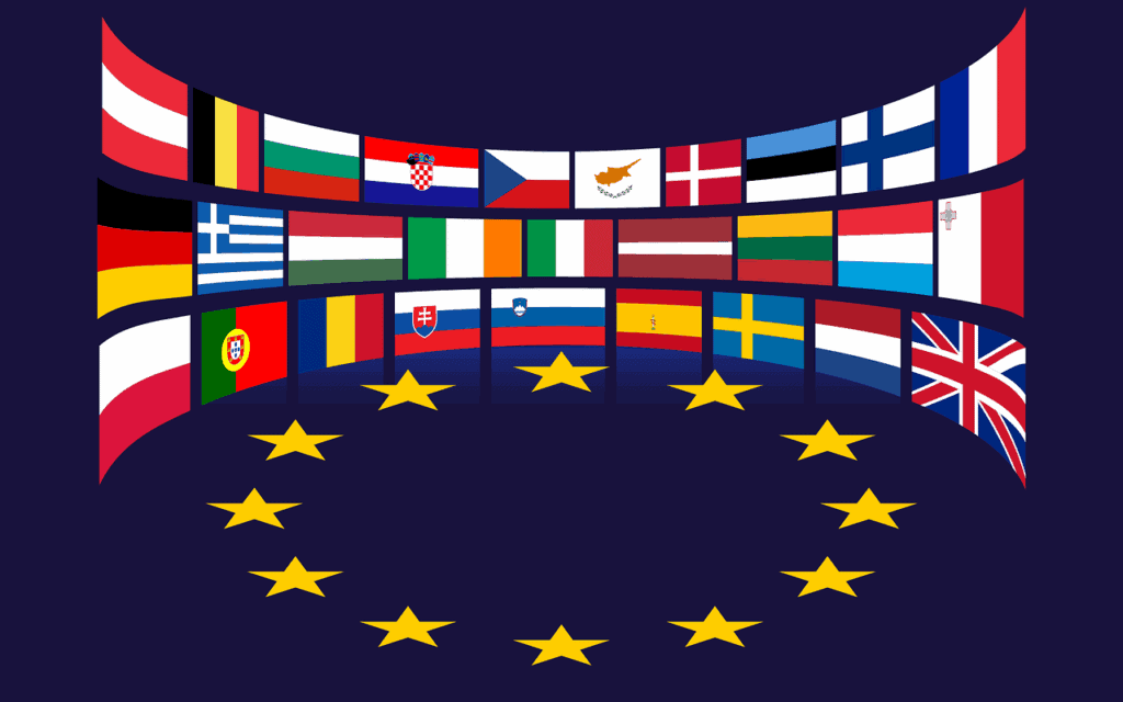Flaggen der Mitgliedsländer der Europäischen Union