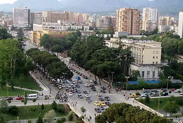 Blick auf Tirana, die Hauptstadt von Albanien