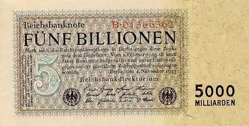 Fünf Billionen Reichsmark