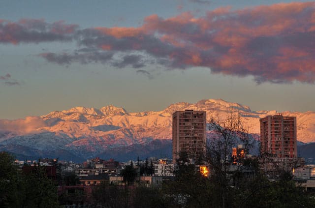 Santiago Sonnenuntergang