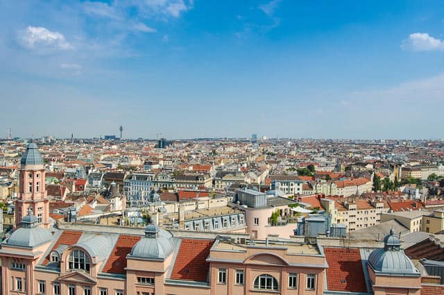 Panorama Wien, Hauptstadt von Österreich