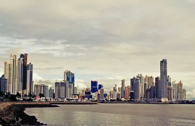 Panama City Skyline, von der Seeseite aus