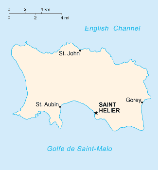 Karte von Jersey